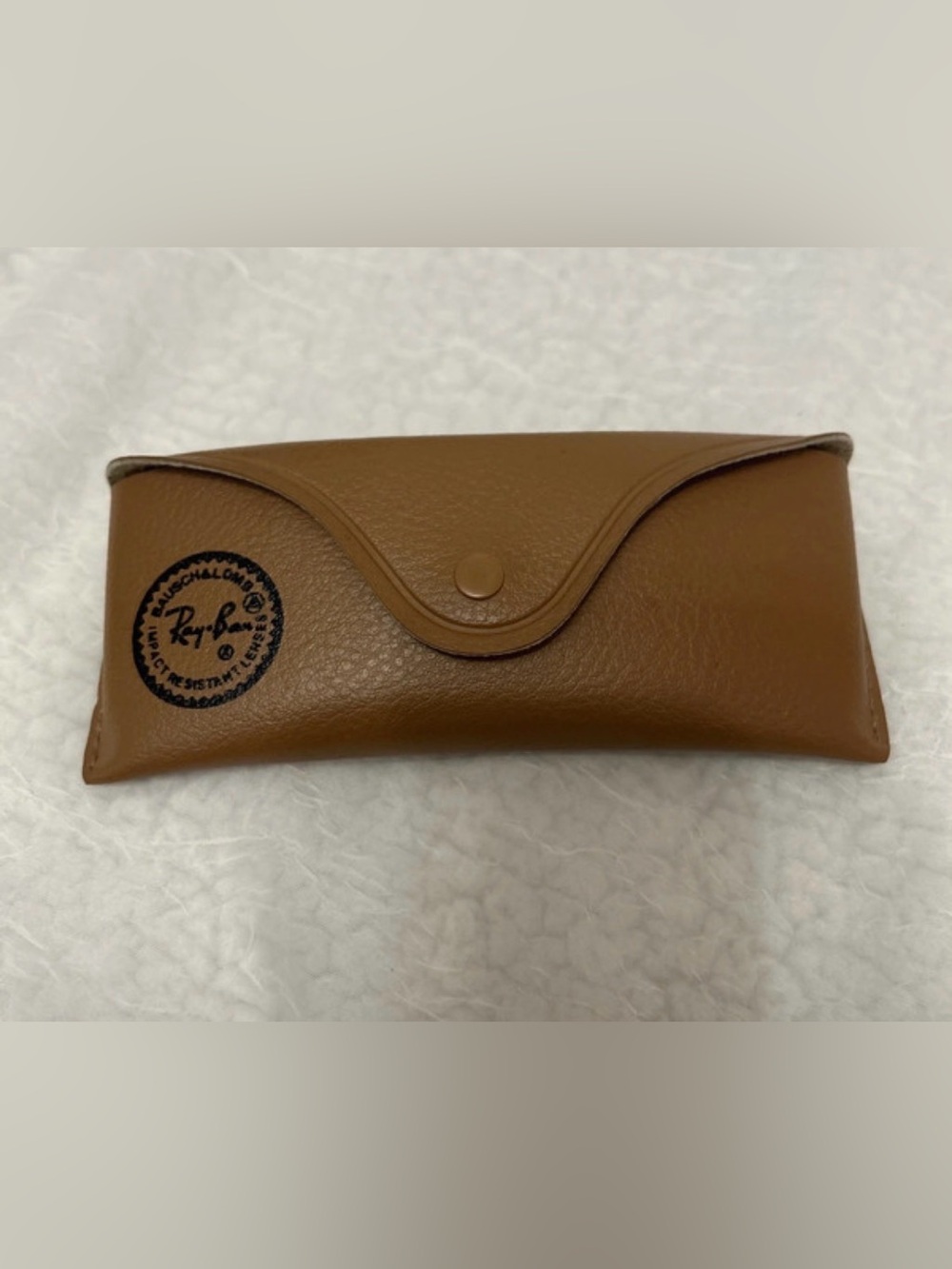 Ray-Ban Tan Leather Sunglasses Case